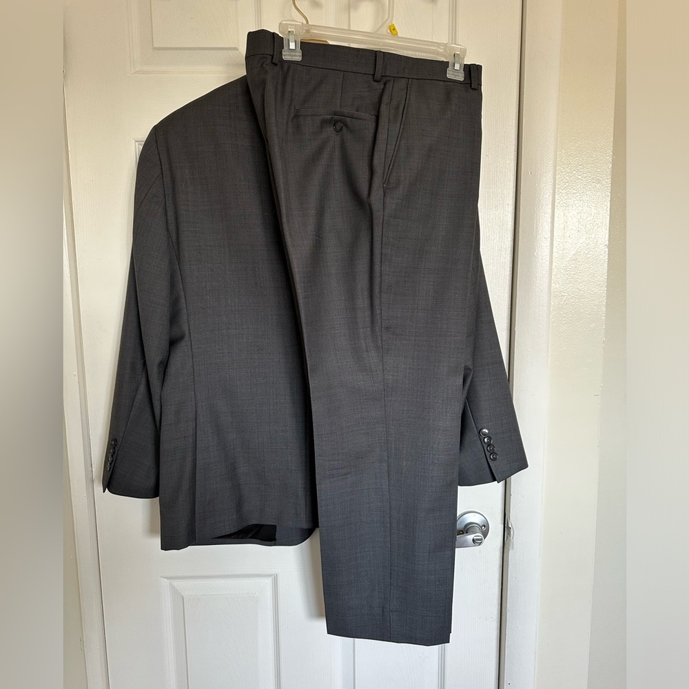 Joseph Jos A Bank Wool Gray 2 Piece Suit Slim Fit 42r - Picture 3 of 9